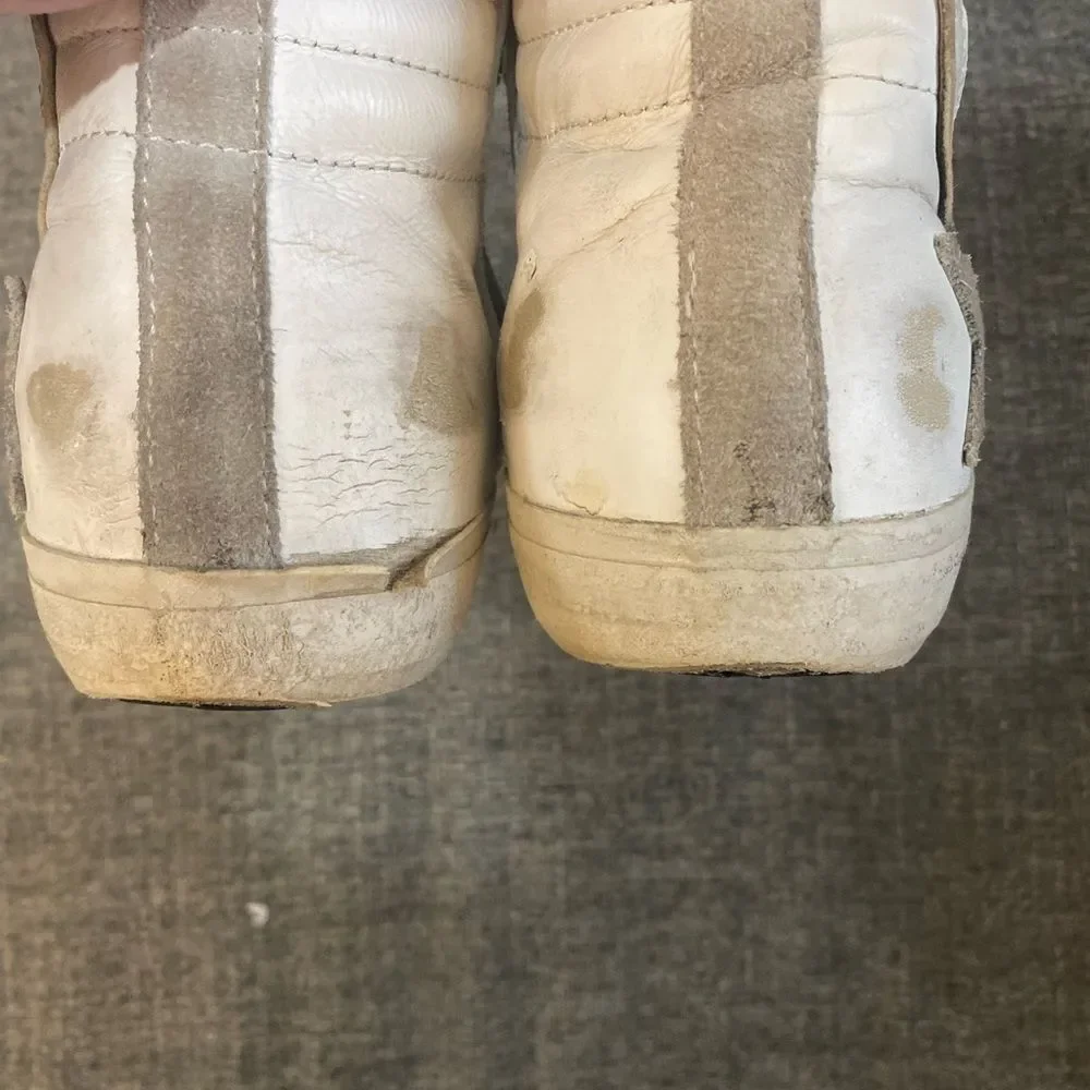 Golden Goose Slide High-Top Sneakers in Gray and White Women Size 37